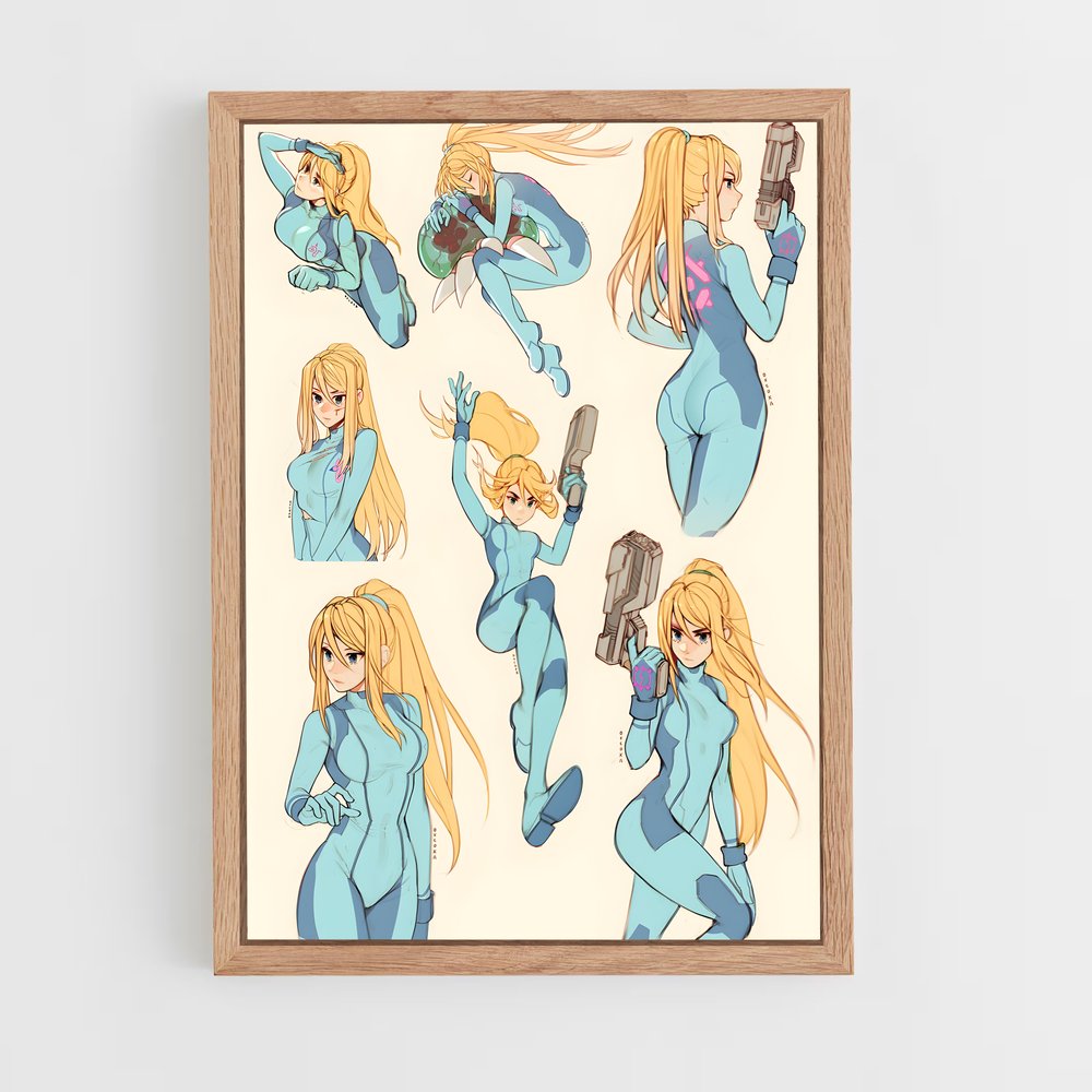 Poster Samus et l'Univers Anime – affiche Metroid (vue 4)